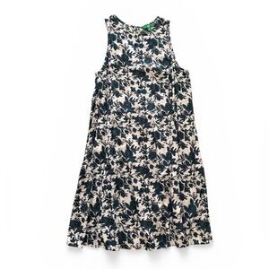 Dip sleeveless teal floral design dress